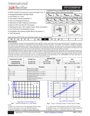 IRF8306M datasheet cover page