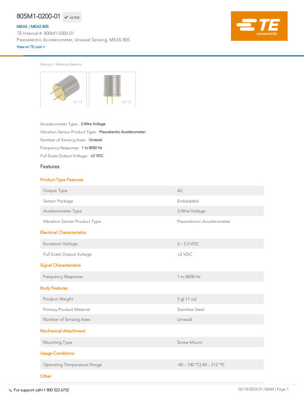 805M1-0200-01 datasheet cover page