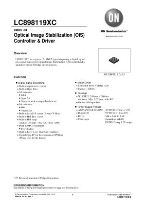 LC898119XC datasheet cover page