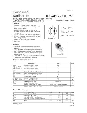 IRG4BC30UD datasheet cover page