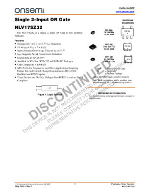 NLV17SZ32 datasheet cover page
