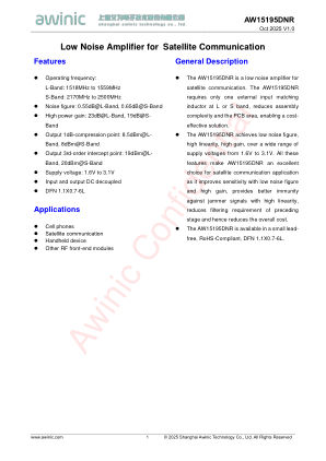AW15195DNR datasheet cover page