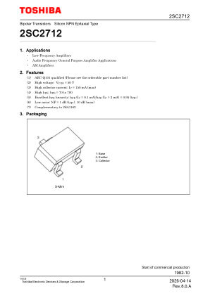 2SC2712 datasheet cover page
