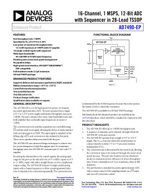 AD7490-EP datasheet cover page