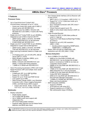 AM62A7-Q1 datasheet cover page