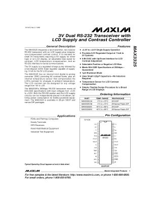 MAX3325 datasheet cover page