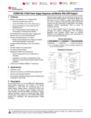 UCD90120A 数据手册首页