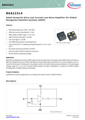 BGA123L4 数据手册首页