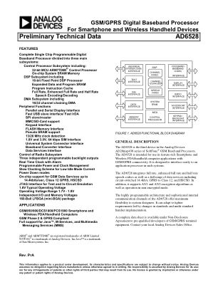 AD6528 datasheet cover page