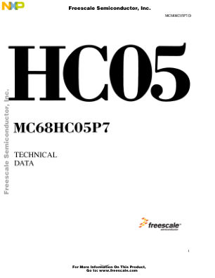 MC68HC05P7 datasheet cover page