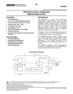 DAC8832 数据手册首页