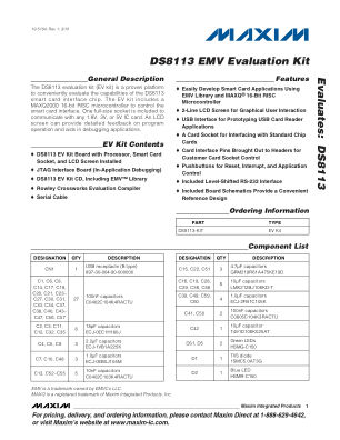 DS8113-KIT 数据手册首页