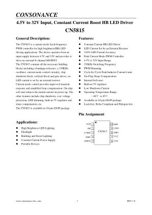 CN5815 datasheet cover page