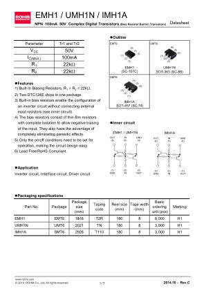 UMH1NTN datasheet cover page