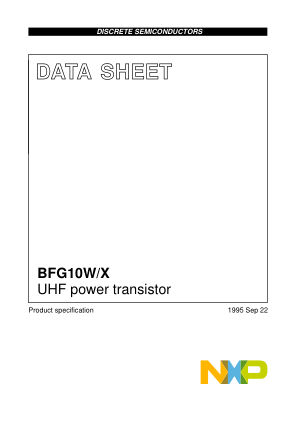 BFG10WX datasheet cover page