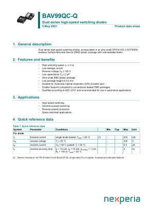 BAV99QC-QZ datasheet cover page