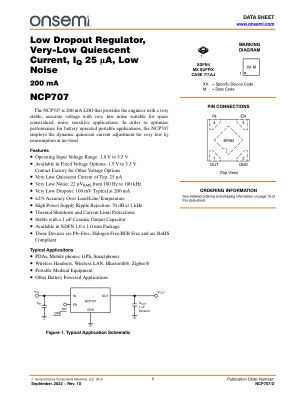 NCP707 datasheet cover page