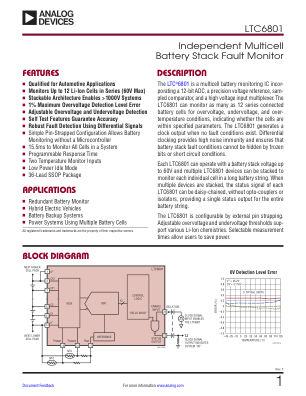 LTC6801 datasheet cover page