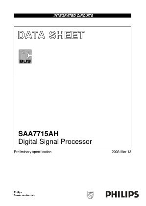 SAA7715AH datasheet cover page