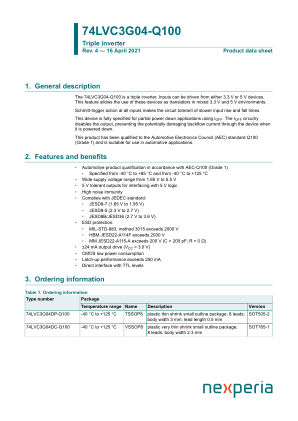 74LVC3G04DP-Q100125 datasheet cover page
