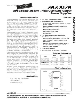 MAX1864-MAX1865 datasheet cover page