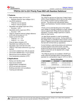 TPS2121 datasheet cover page