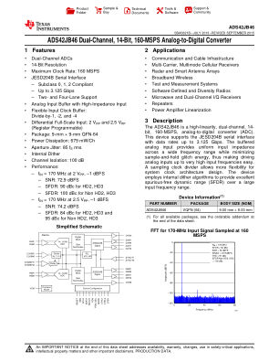 ADS42JB46 datasheet cover page
