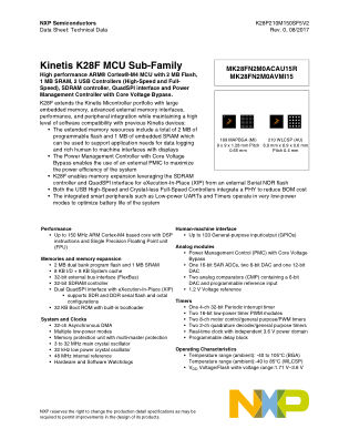 K28P210M150SF5V2 数据手册首页