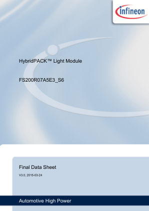 FS200R07A5E3-S6 datasheet cover page