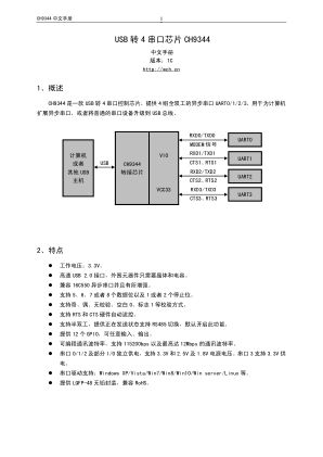 CH9344 数据手册首页