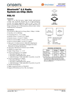 RSL10 数据手册首页