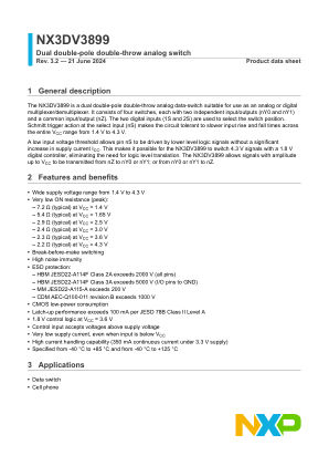 NX3DV3899 datasheet cover page