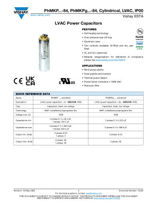PHMKP84-CYLINDRICAL-IP00 数据手册首页