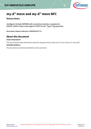 SLE66R01P datasheet cover page