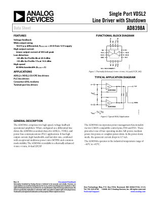 AD8398A 数据手册首页
