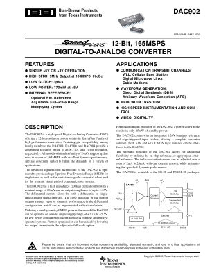 DAC902 数据手册首页