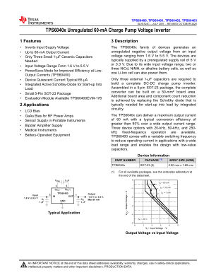 TPS60403 datasheet cover page