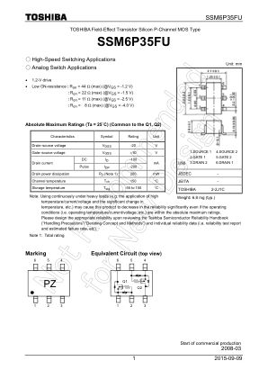 SSM6P35FU 数据手册首页
