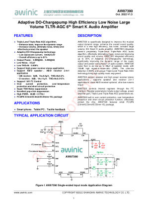 AW87390FCR datasheet cover page