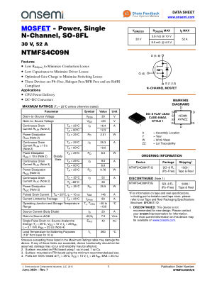 NTMFS4C09N 数据手册首页