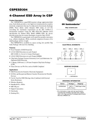CSPESD304 数据手册首页