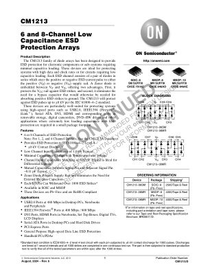 CM1213 datasheet cover page