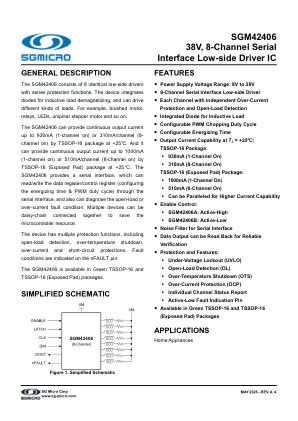 SGM42406-BRIEF 数据手册首页