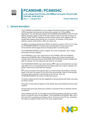 PCA9554B datasheet cover page