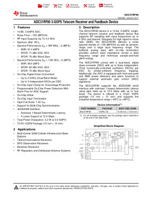 ADC31RF80 datasheet cover page