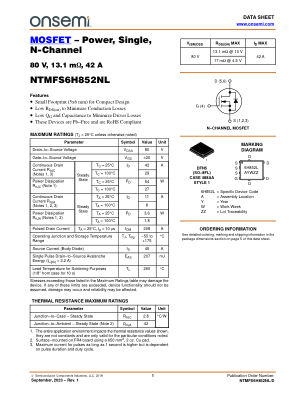 NTMFS6H852NL 数据手册首页