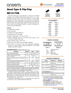 MC14175B 数据手册首页