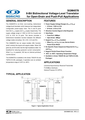 SGM4578-BRIEF 数据手册首页