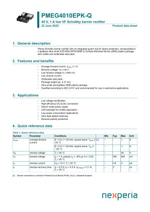 PMEG4010EPK-QYL 数据手册首页