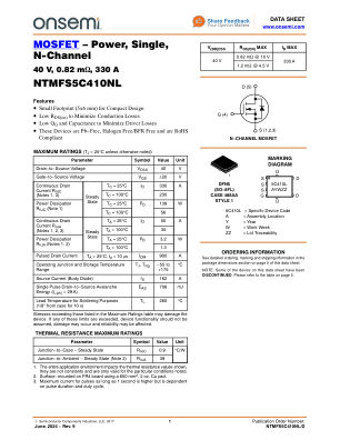 NTMFS5C410NL 数据手册首页